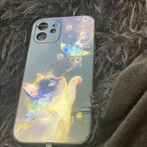 Cat and Butterfly Phone Case